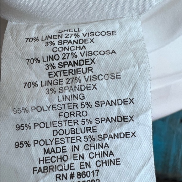 Bebe White Linen Shorts Size 8​ - Picture 8 of 9